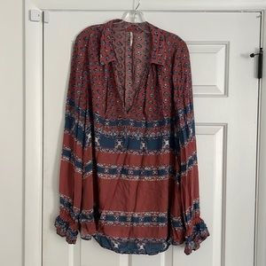 free people, printed tunic, XL, good condition